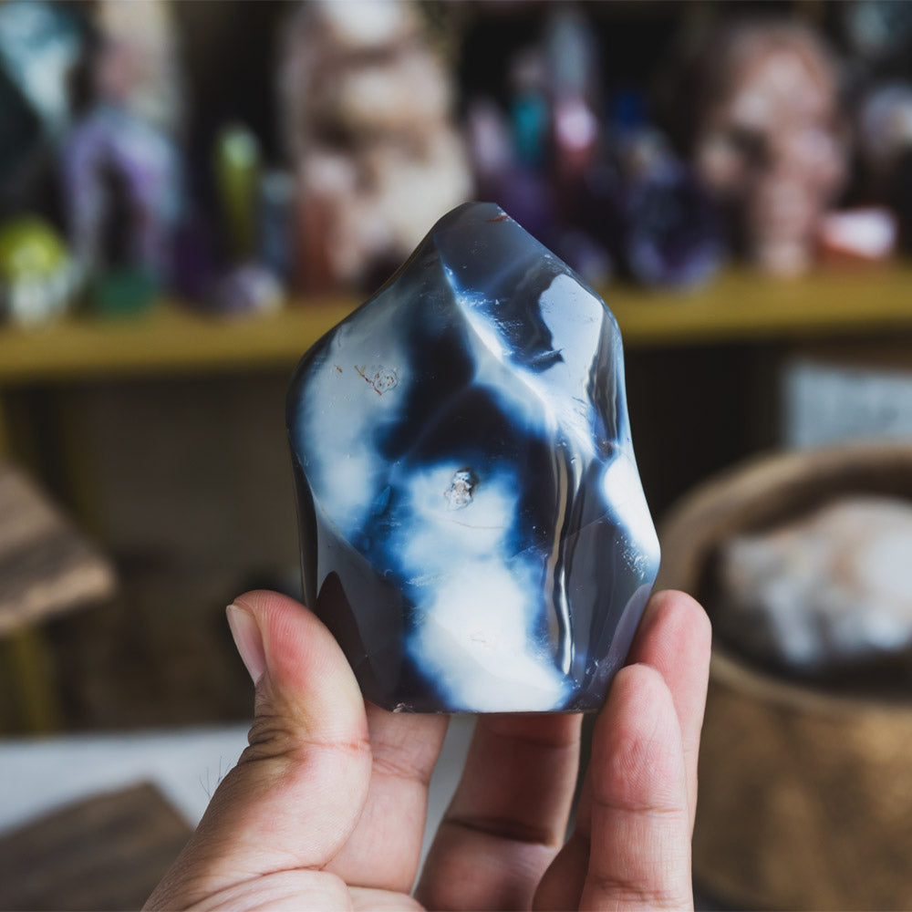 Reikistal Orca Agate Flame