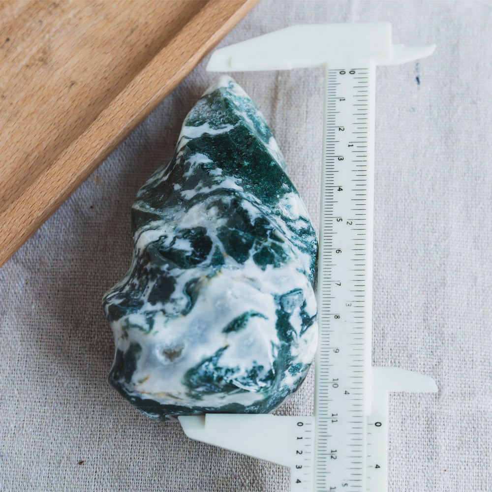 Reikistal Moss Agate Flame