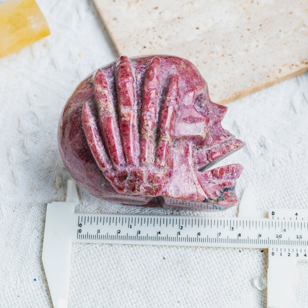 Reikistal Rhodonite Skull (Hear no evil)