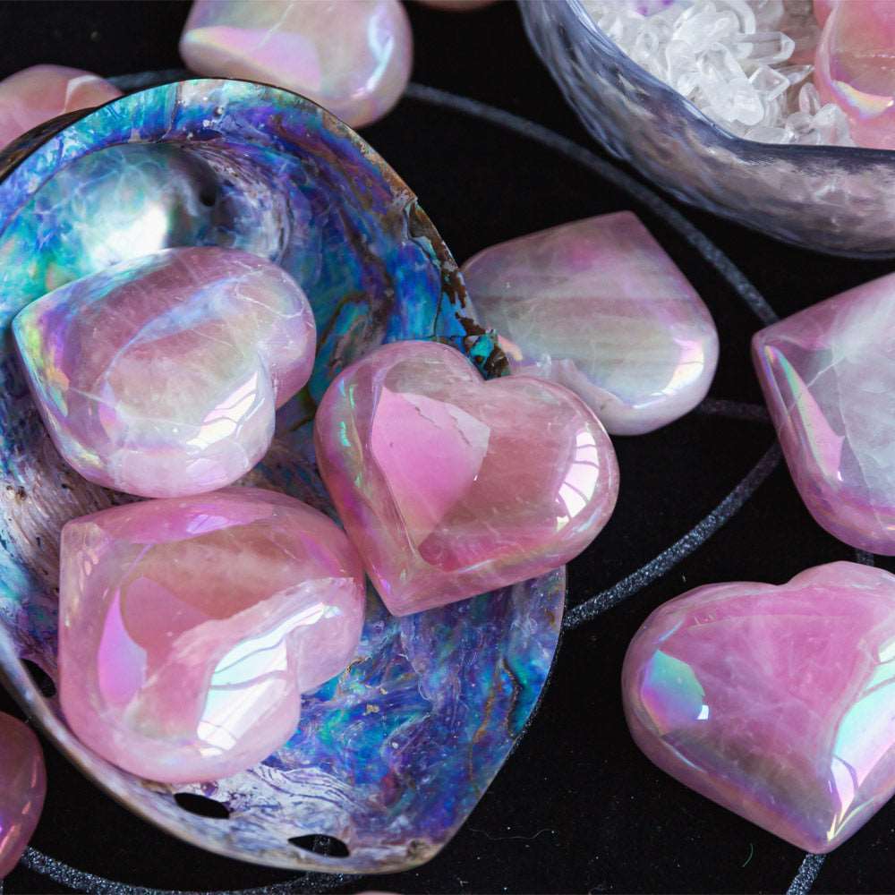 Reikistal Aura Rose Quartz Heart