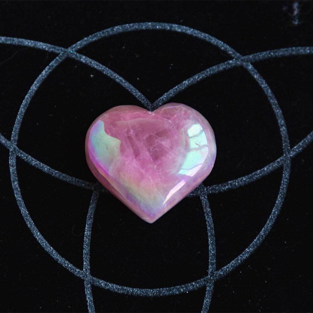 Reikistal Aura Rose Quartz Heart