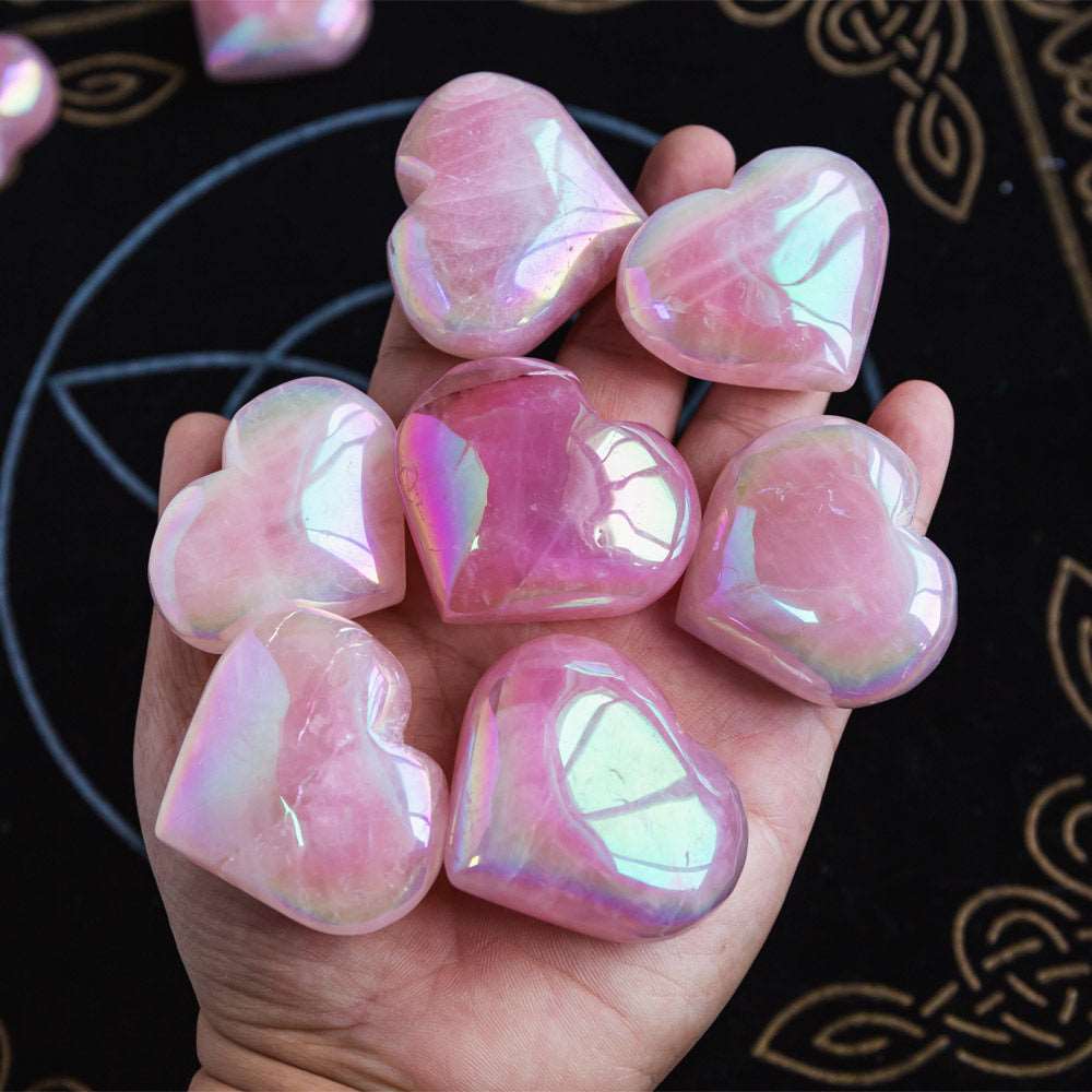 Reikistal Aura Rose Quartz Heart