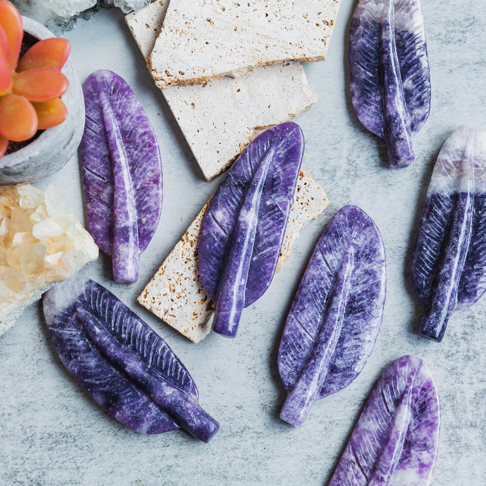 Reikistal Lepidolite Feather