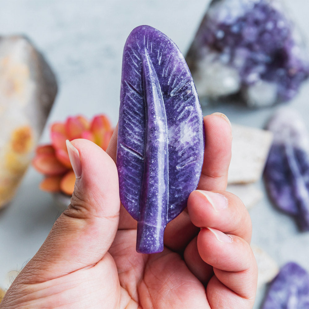 Reikistal Lepidolite Feather