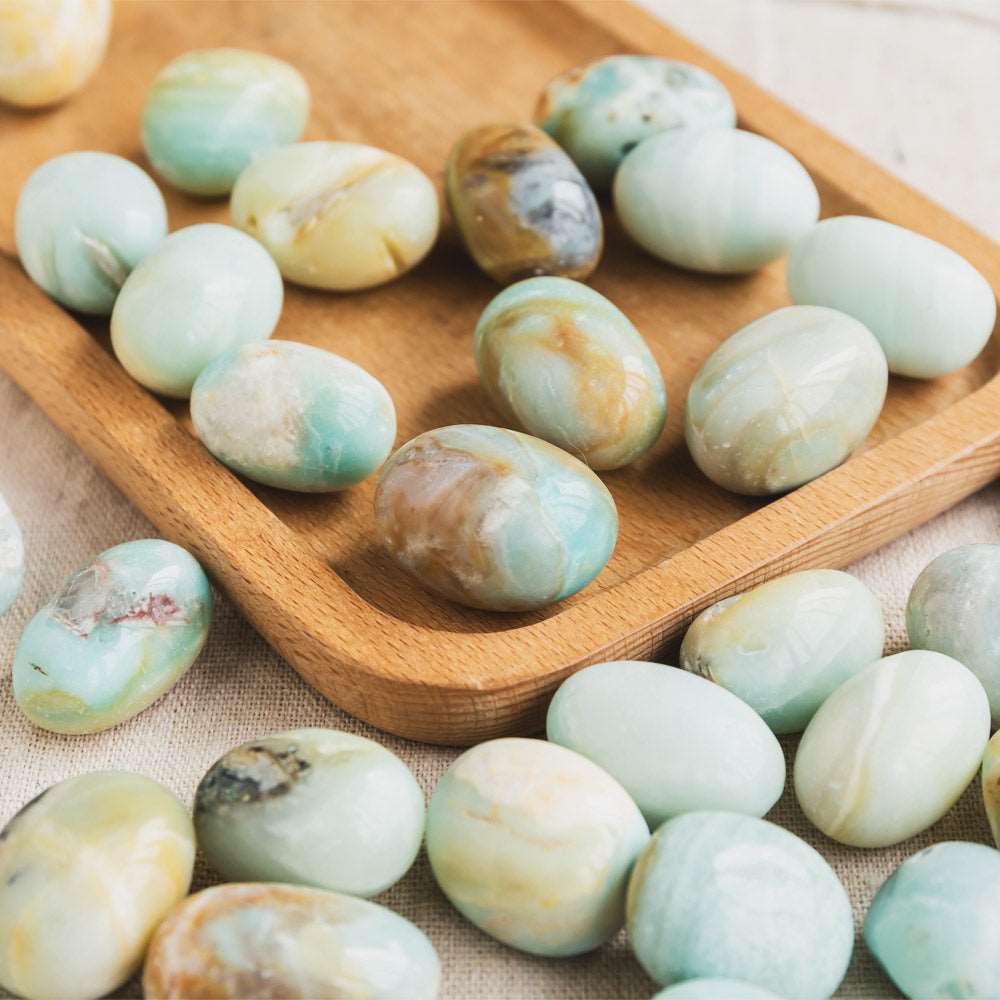 Reikistal Blue Sky Opal Tumbled Stone