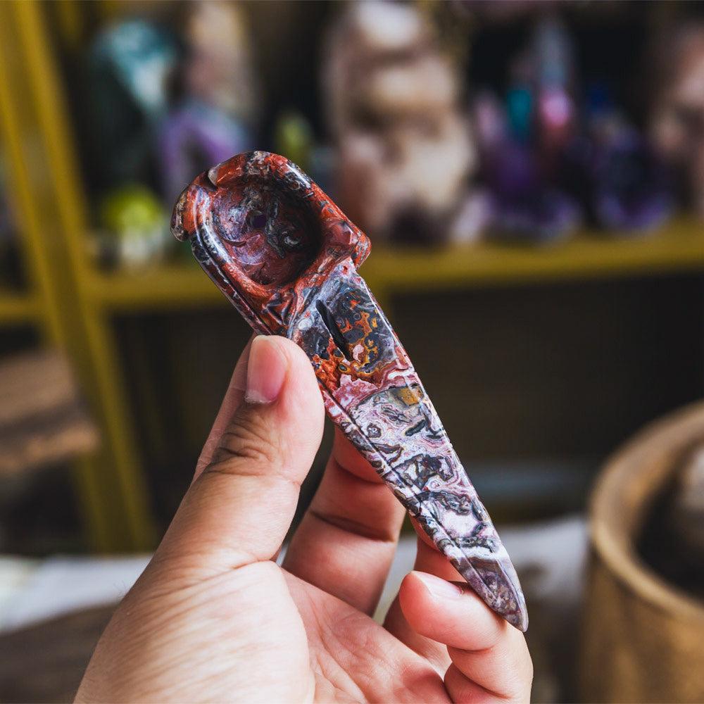 Reikistal Mexico Sardonyx Raven Skull