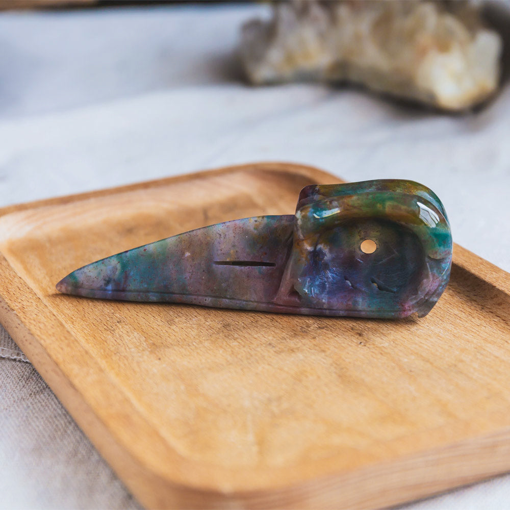 Reikistal Ocean Jasper Raven Skull