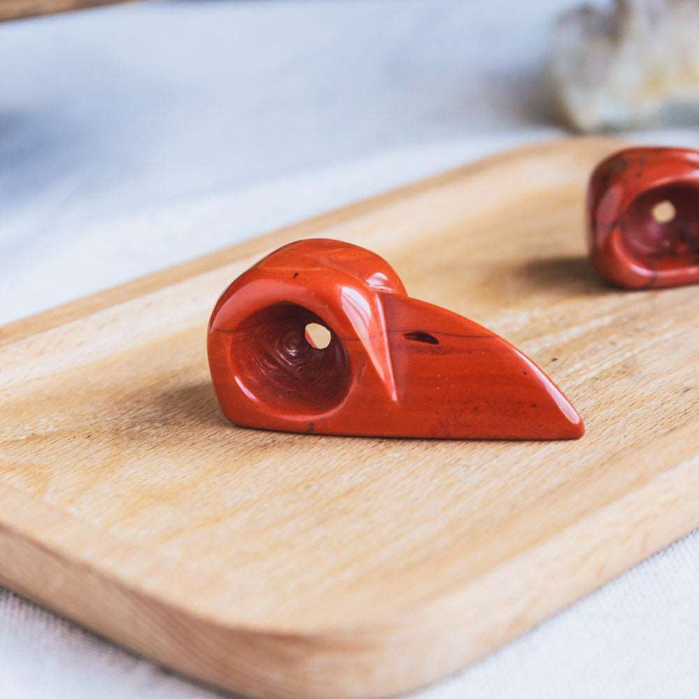 Reikistal 2'' Red Jasper Raven Skull