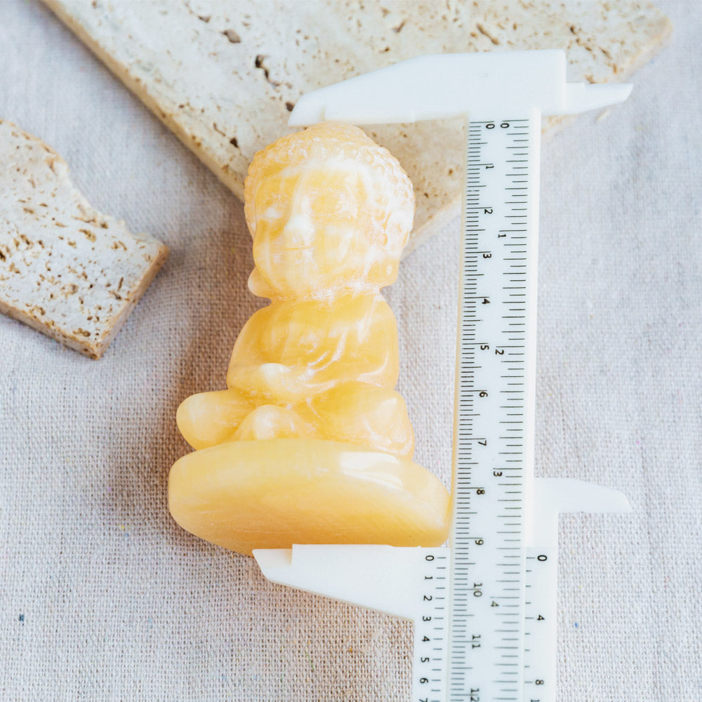 Reikistal Orange Calcite Baby Buddha