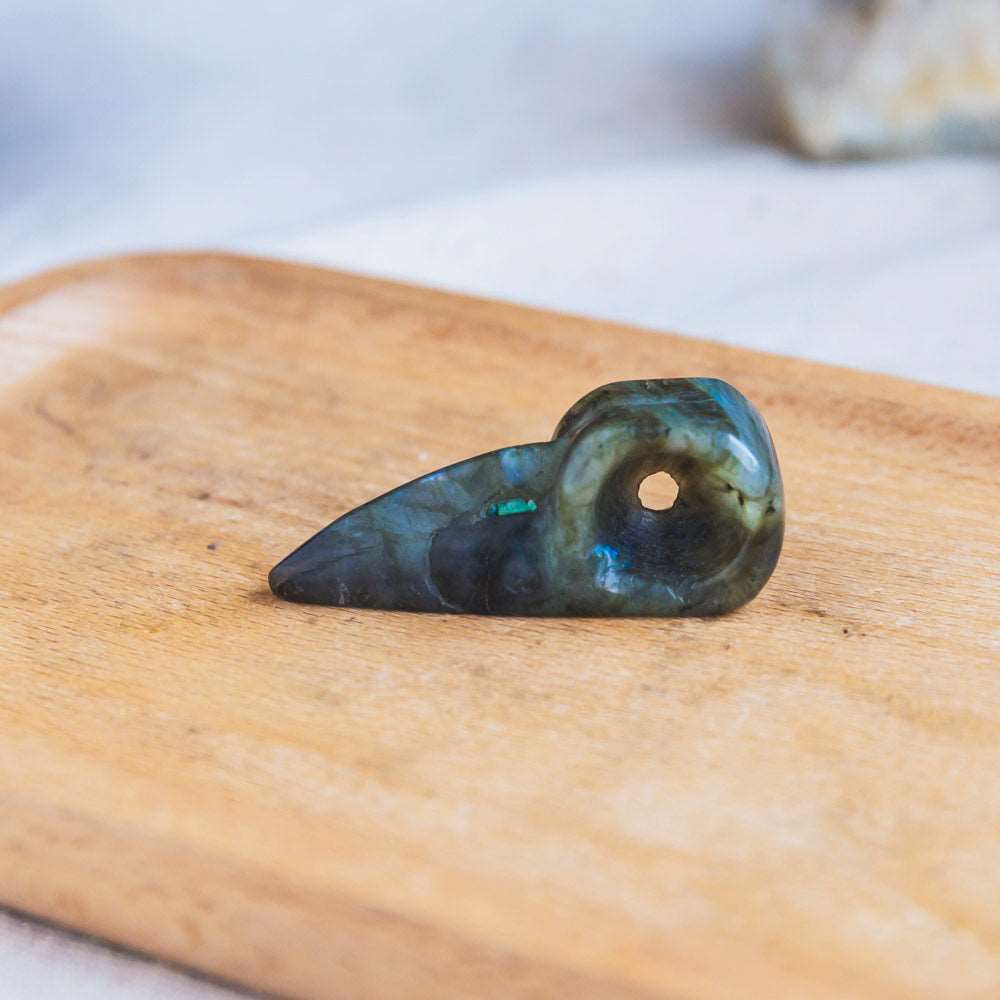 Reikistal 2'' Labradorite Raven Skull