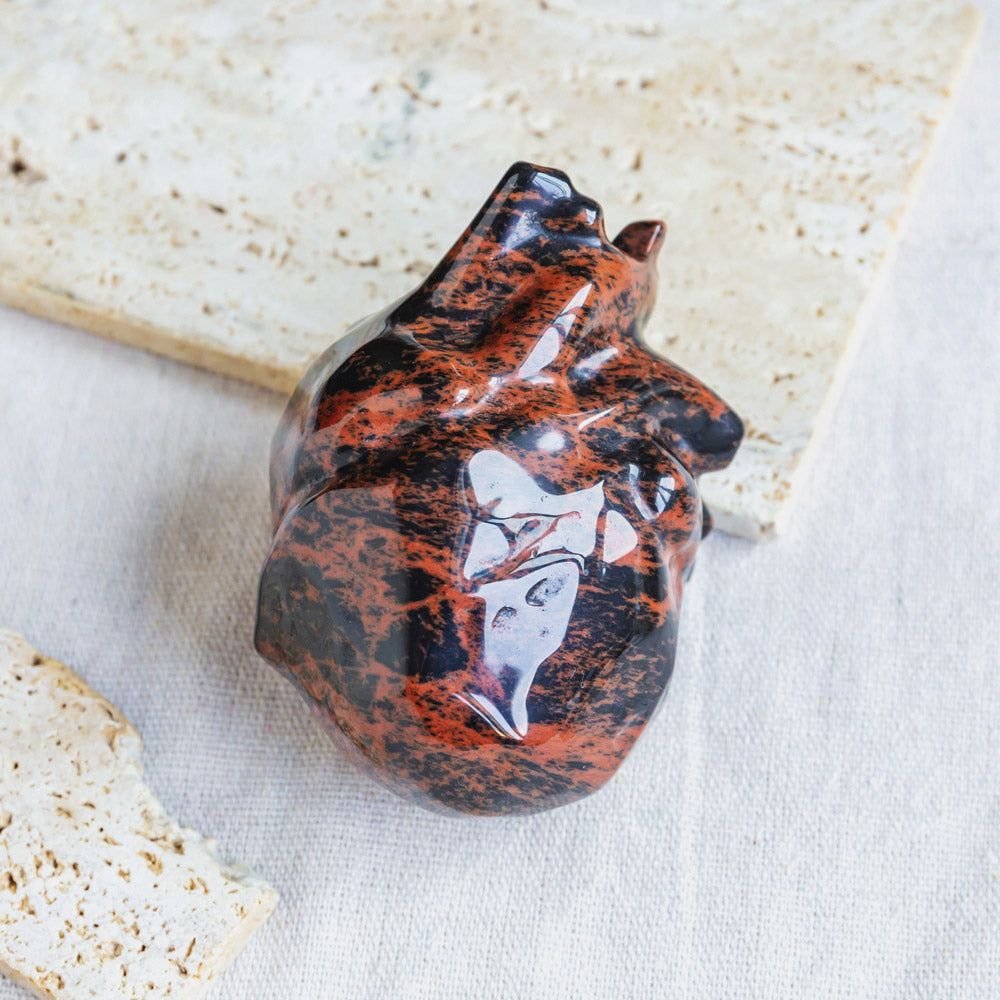 Reikistal Mahogany Obsidian Human Heart