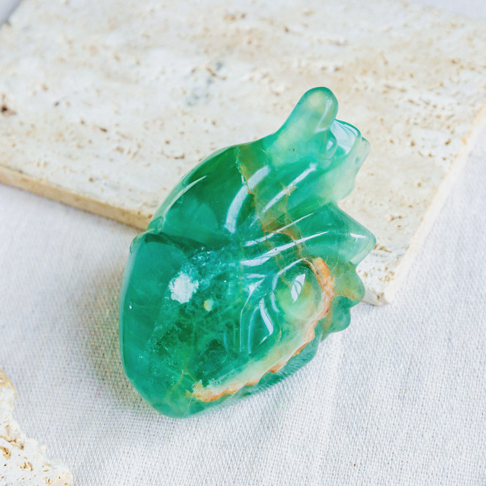 Reikistal Green Fluorite Human Heart