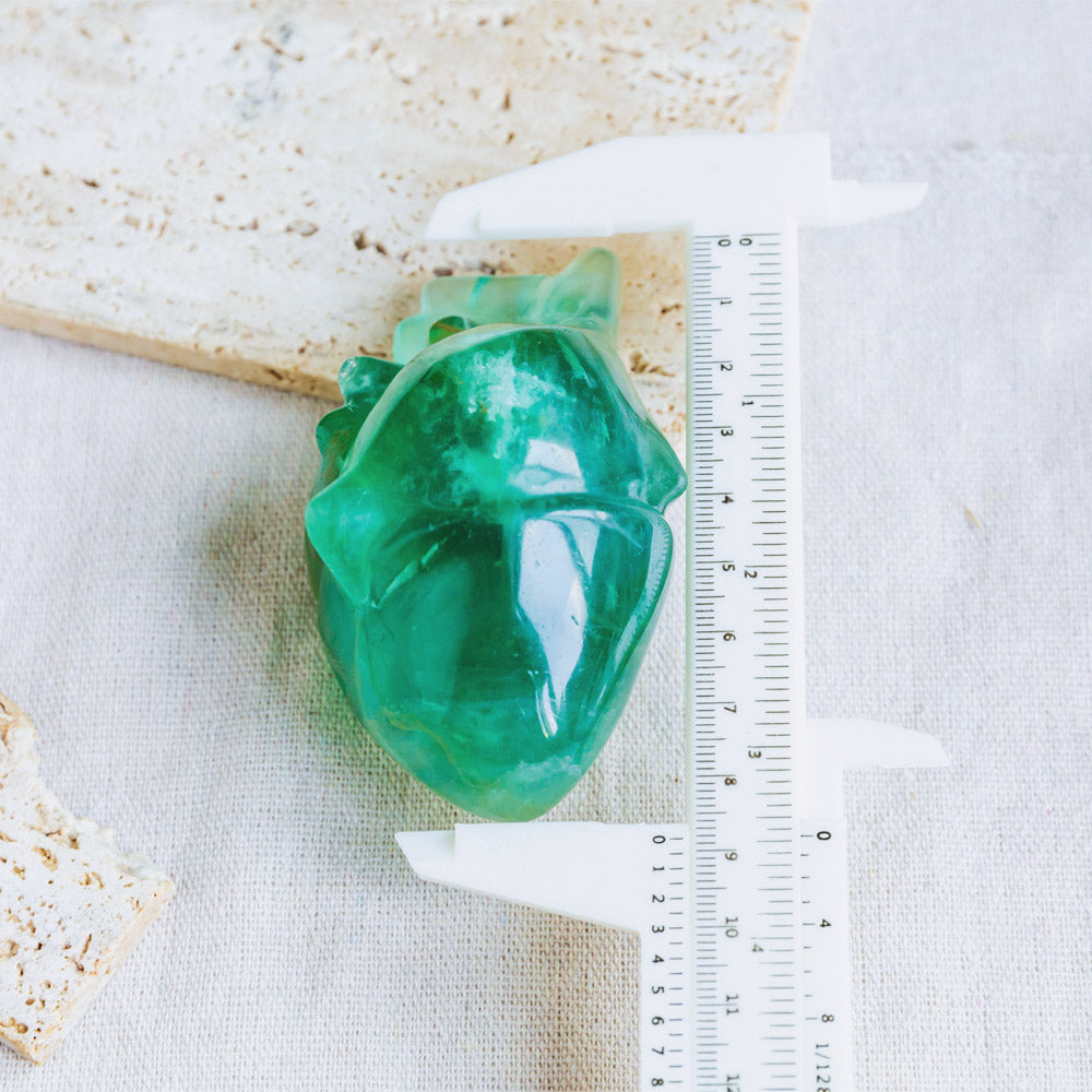 Reikistal Green Fluorite Human Heart