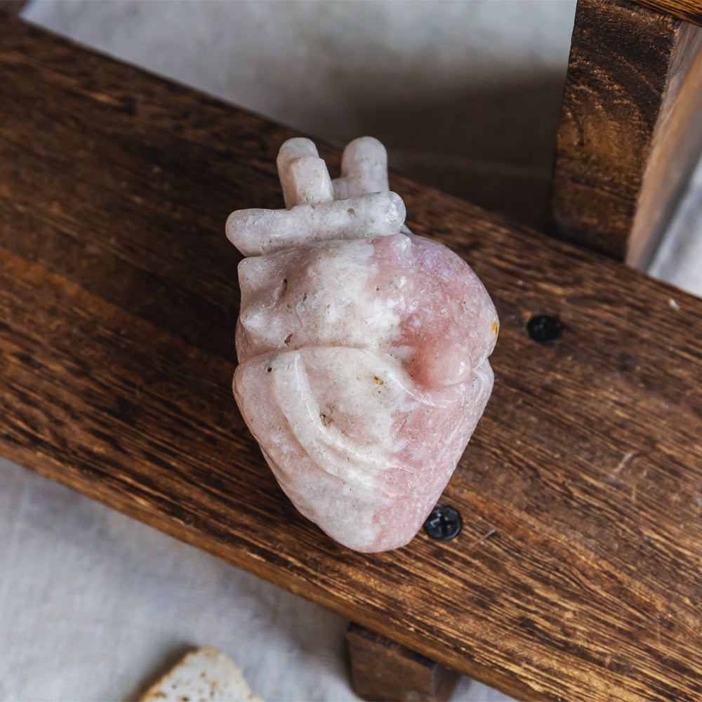 Reikistal Pink Amethyst Human Heart