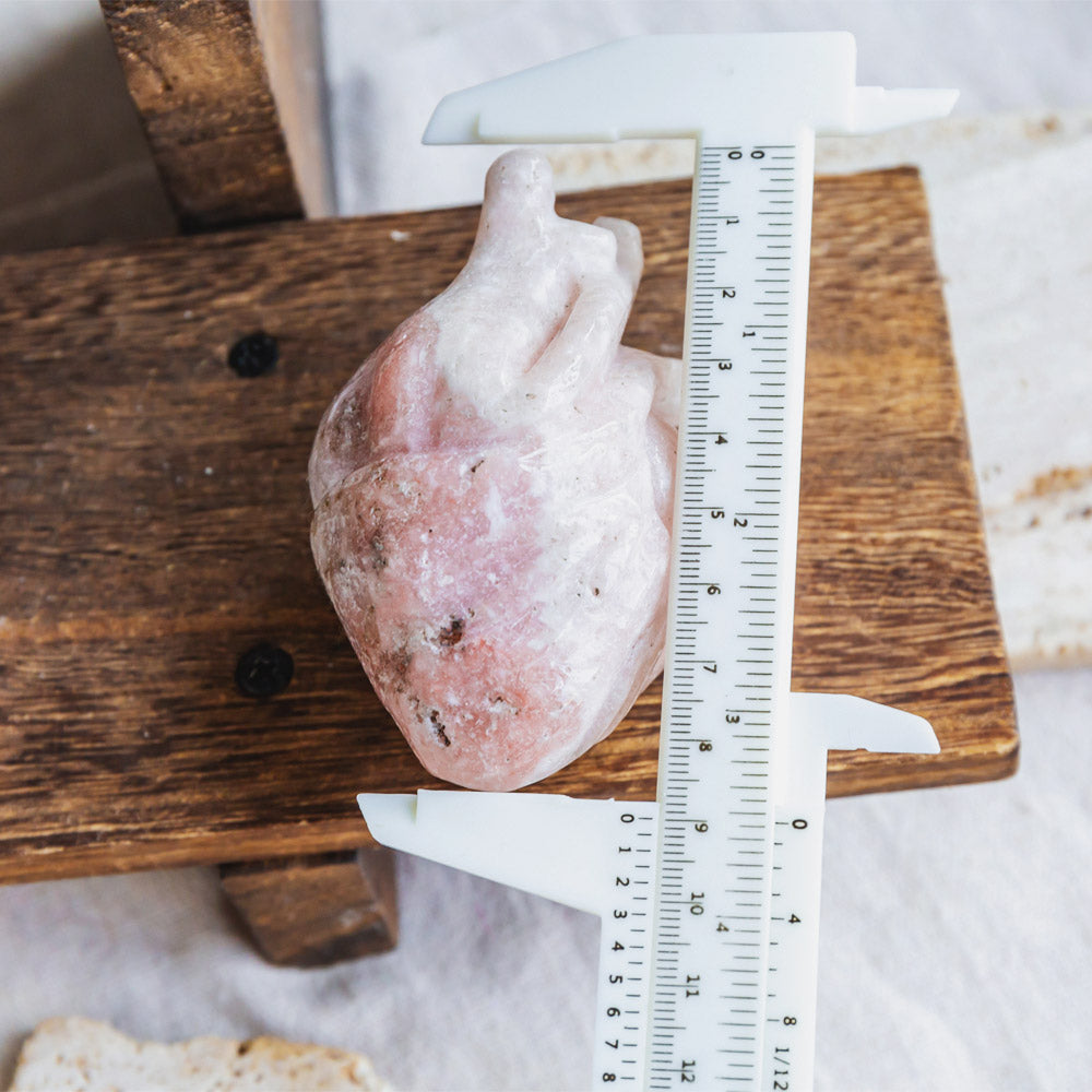 Reikistal Pink Amethyst Human Heart