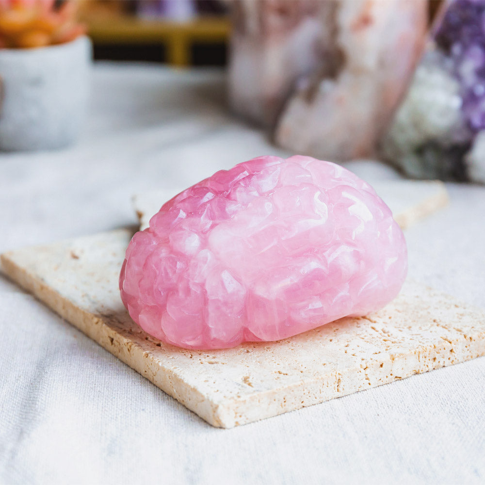 Reikistal Rose Quartz Brain