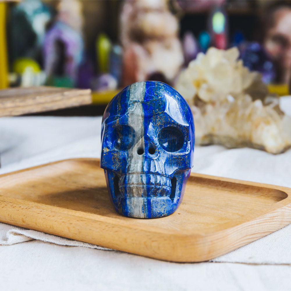 Reikistal Lapis Lazuli Hollow Out Skull