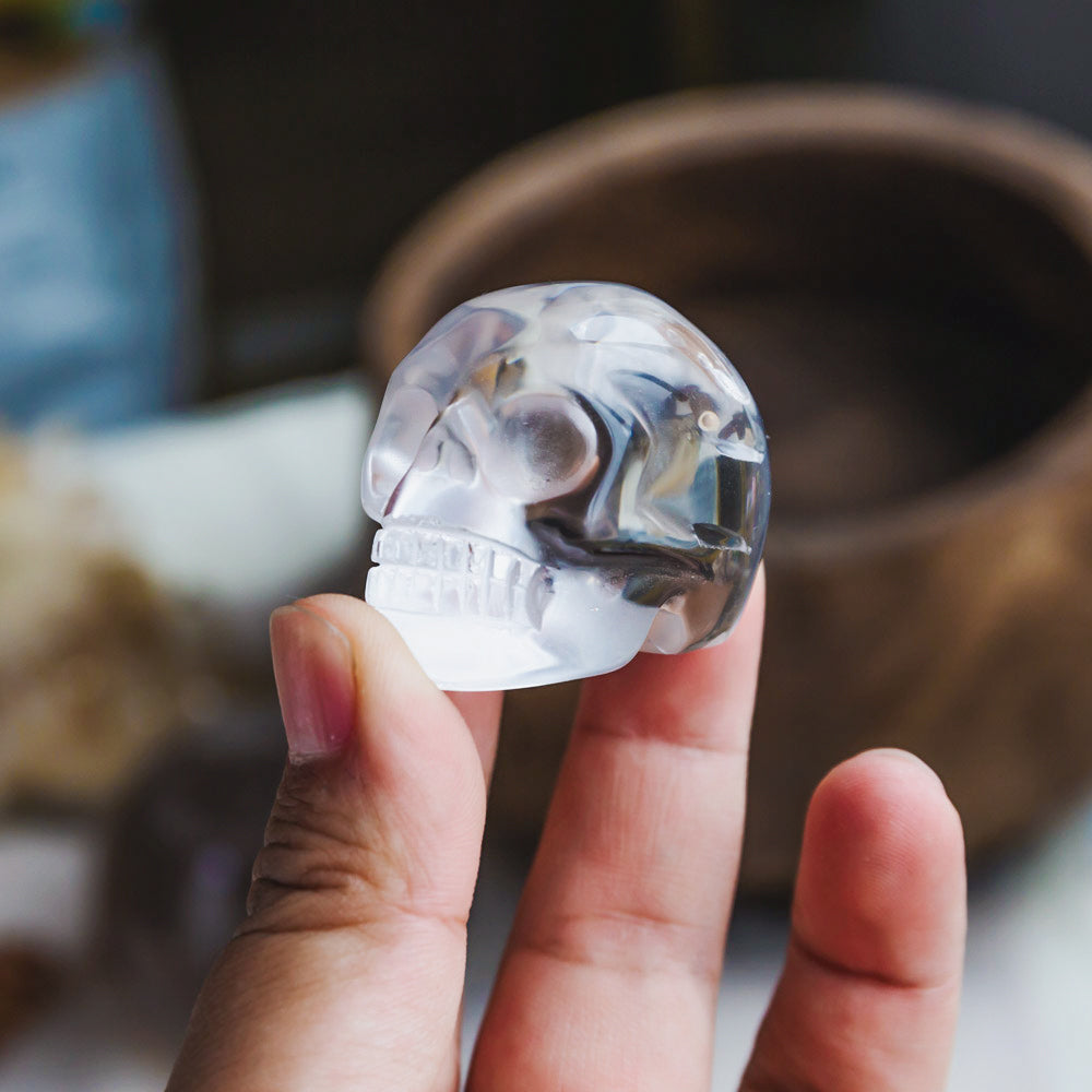 Reikistal 2" Clear Quartz Skull