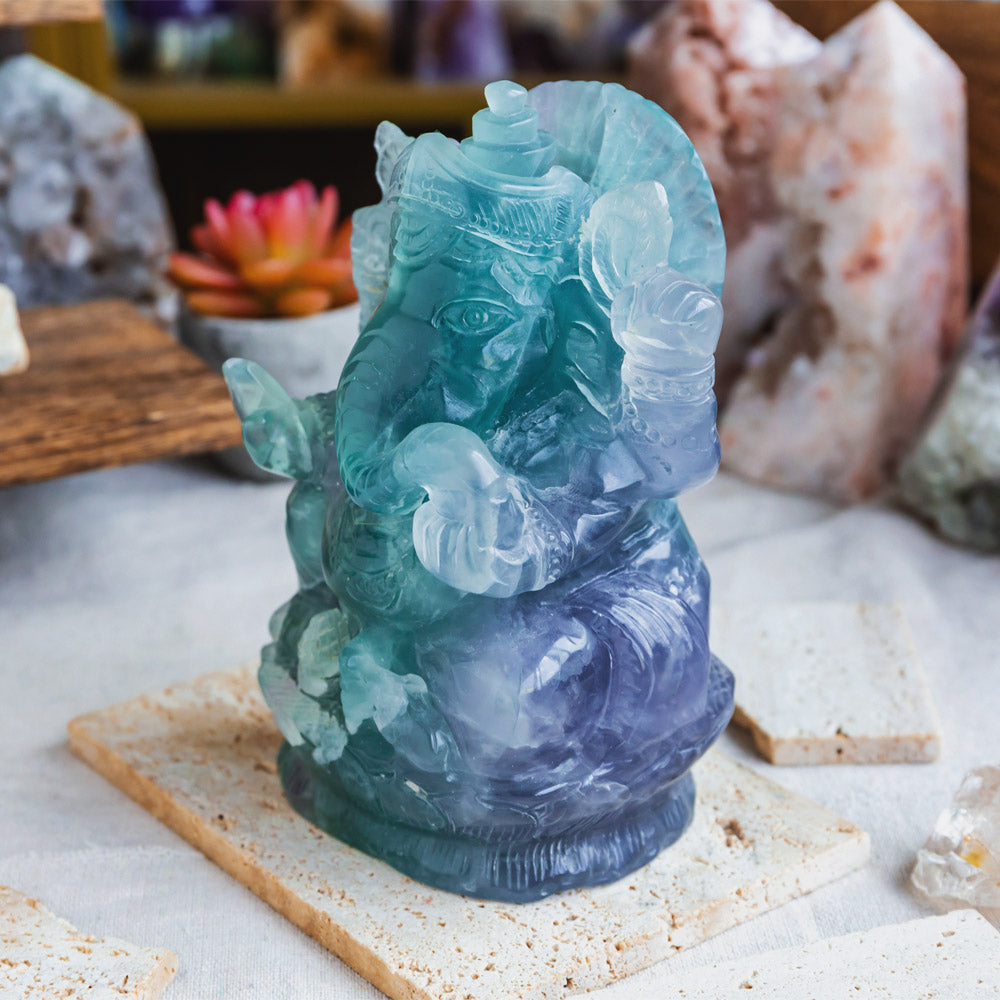 Reikistal Fluorite Ganesha