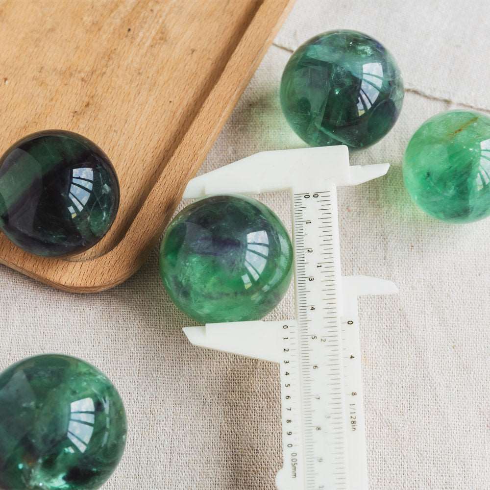 Reikistal Green Fluorite Spheres