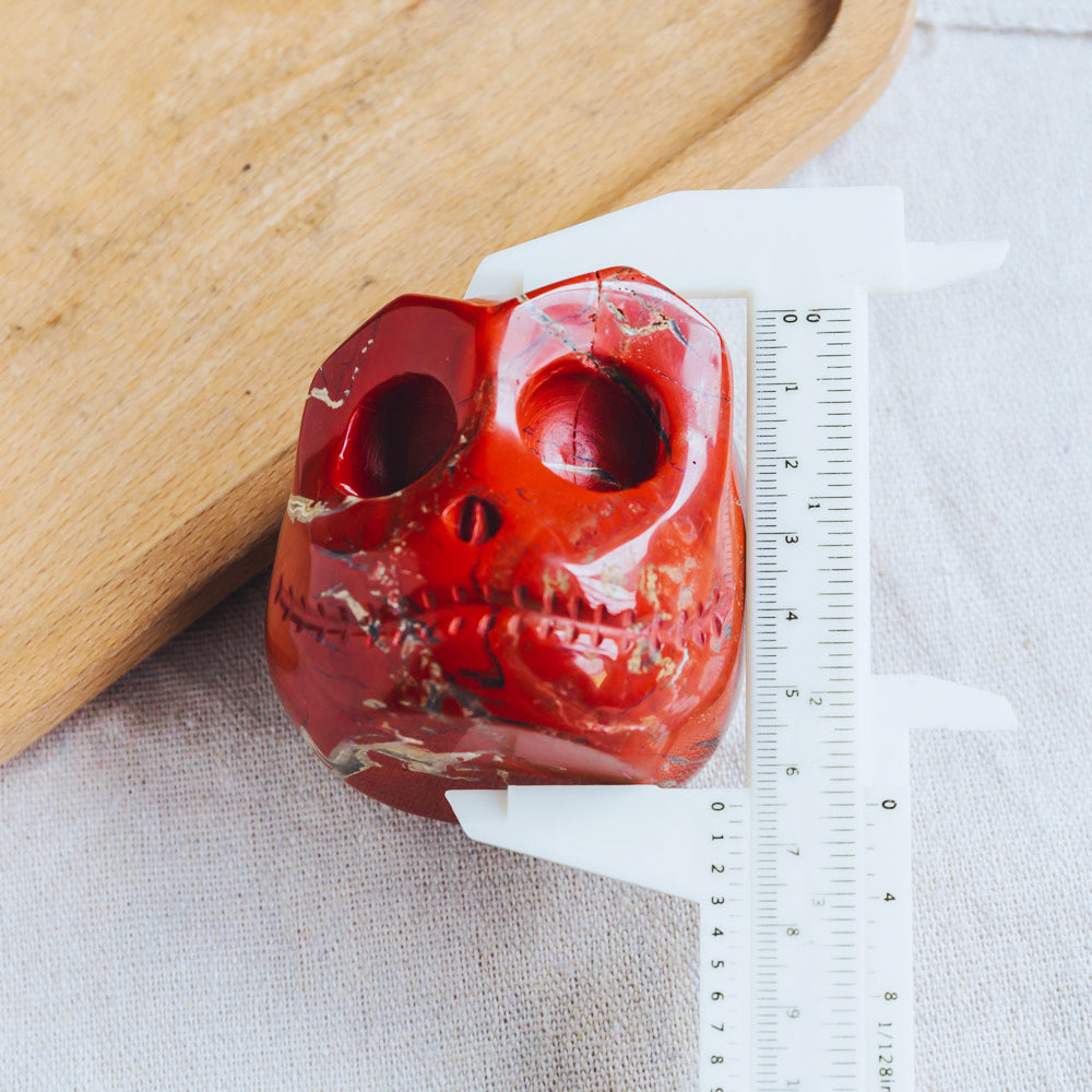 Reikistal Red Jasper Jack Skull