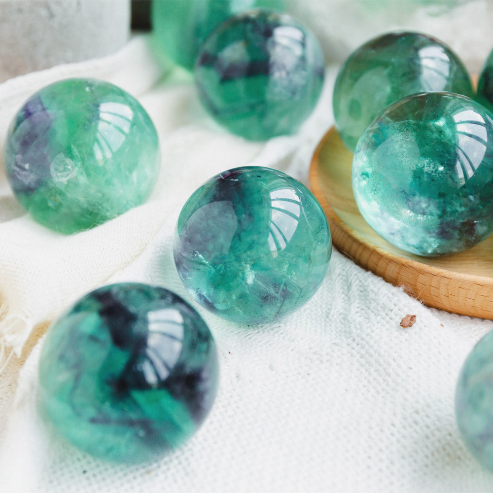 Reikistal Rainbow Fluorite Sphere