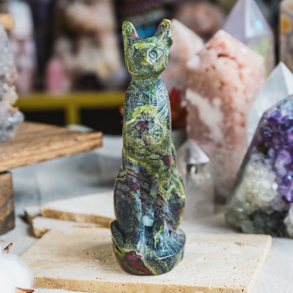 Reikistal Dragon Blood Stone Egypt Cat