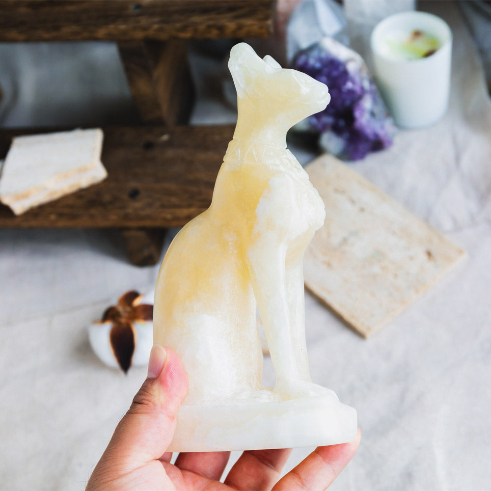 Reikistal Orange Calcite Egypt Cat