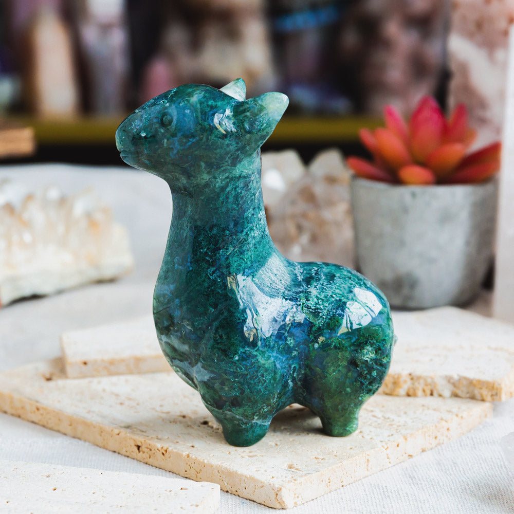 Reikistal Moss Agate Llama