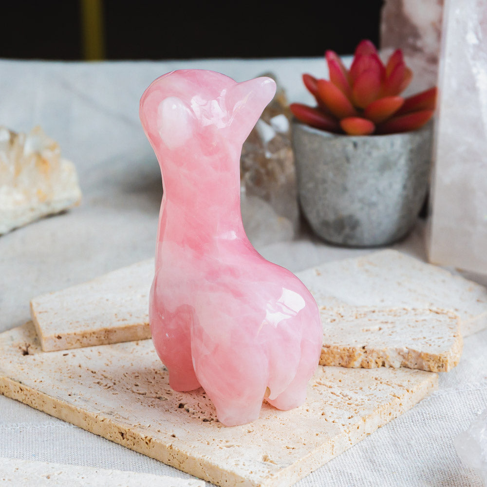 Reikistal Rose Quartz Llama
