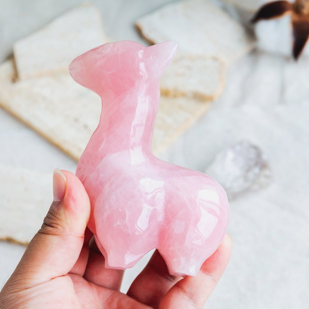 Reikistal Rose Quartz Llama