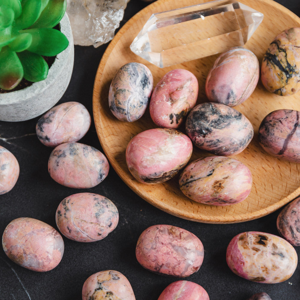 Reikistal Rhodonite Tumbled Stone