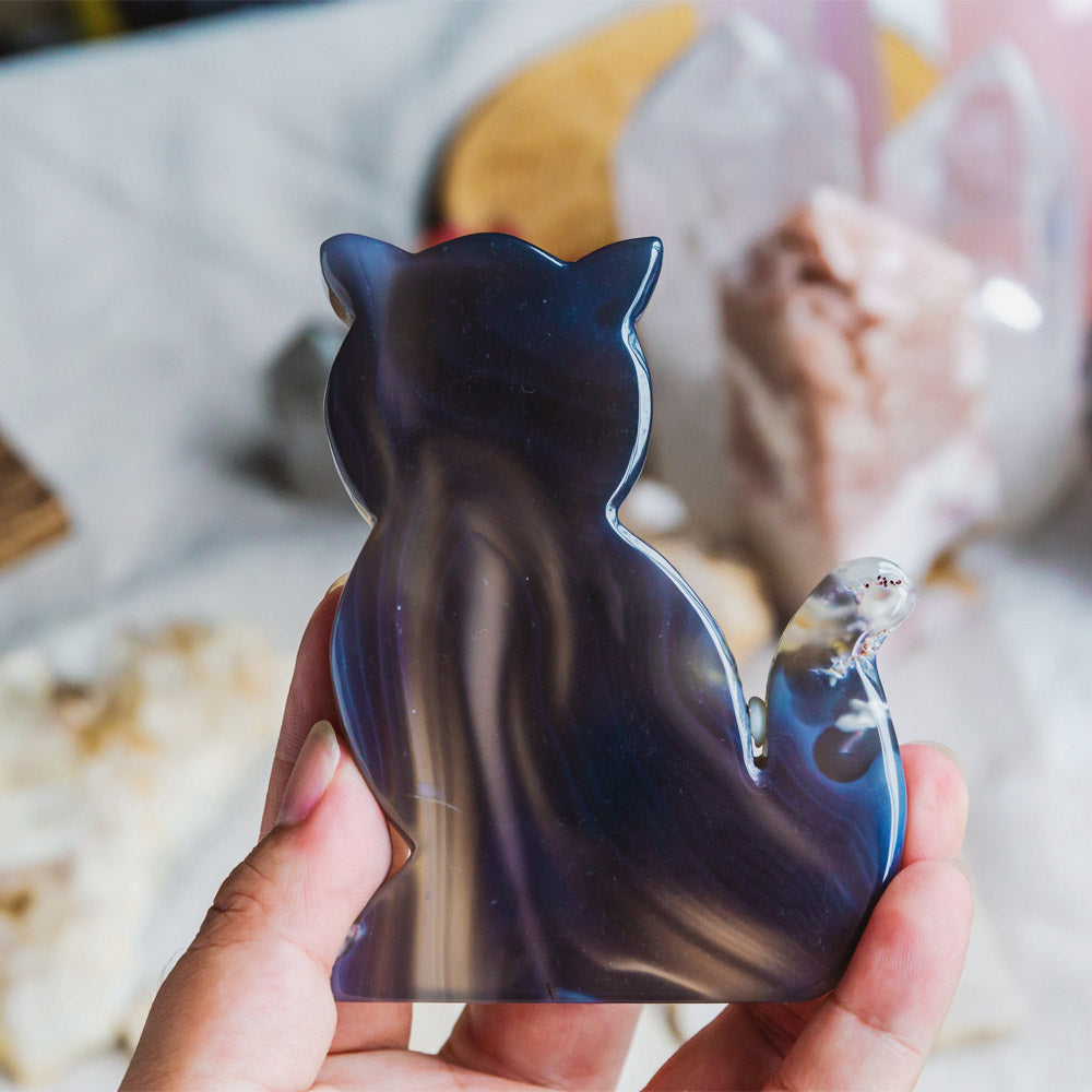 Reikistal Agate Cat Slice