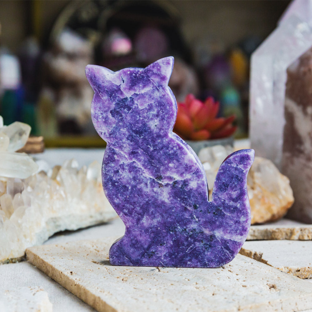 Reikistal Lepidolite Cat Slice