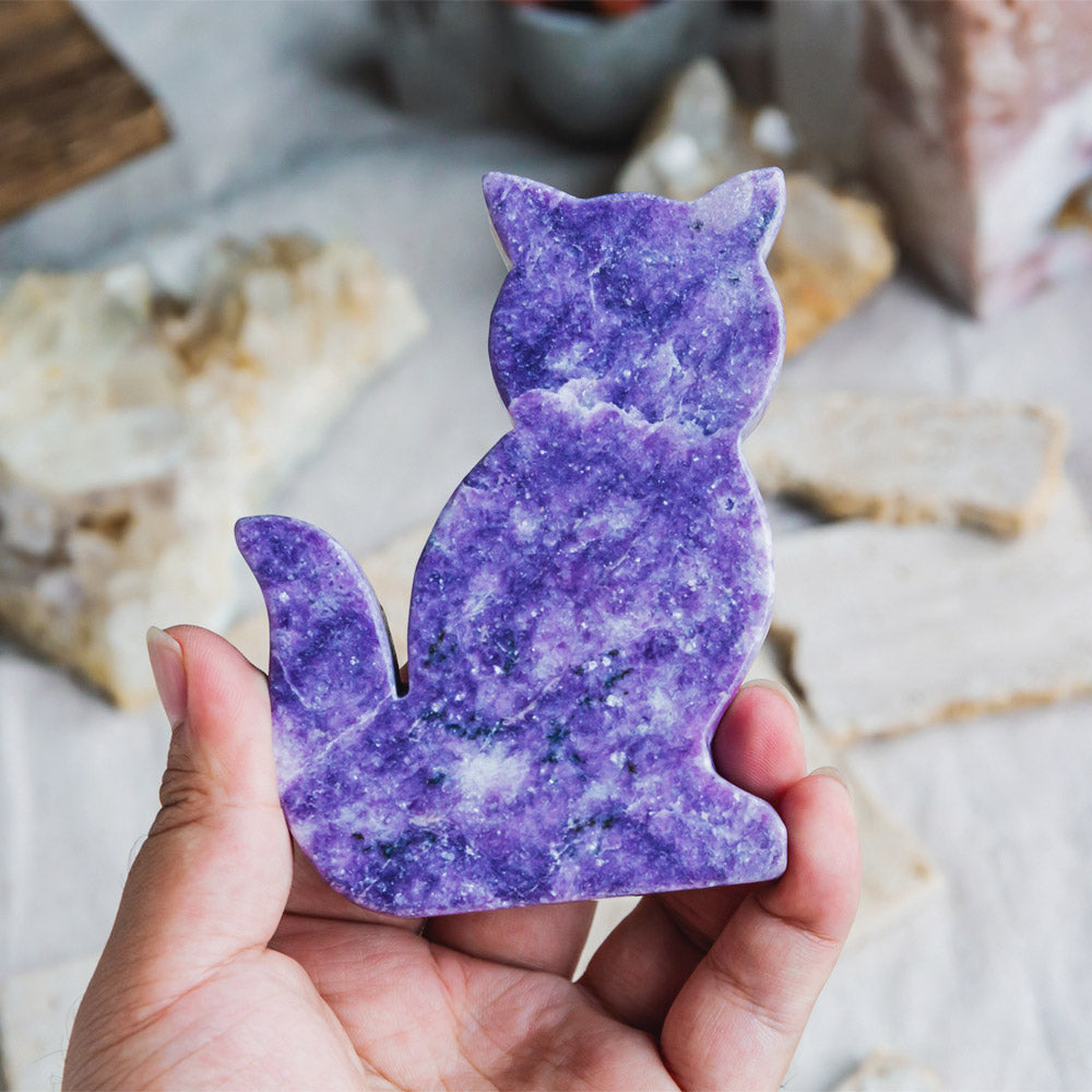 Reikistal Lepidolite Cat Slice