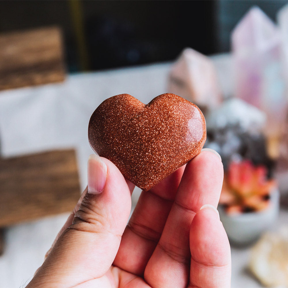 Reikistal Golden Sandstone Heart