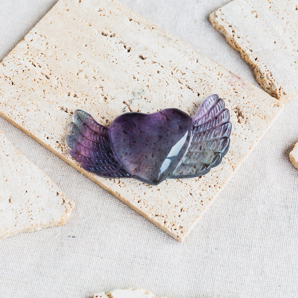 Reikistal Crystal Heart With Wings