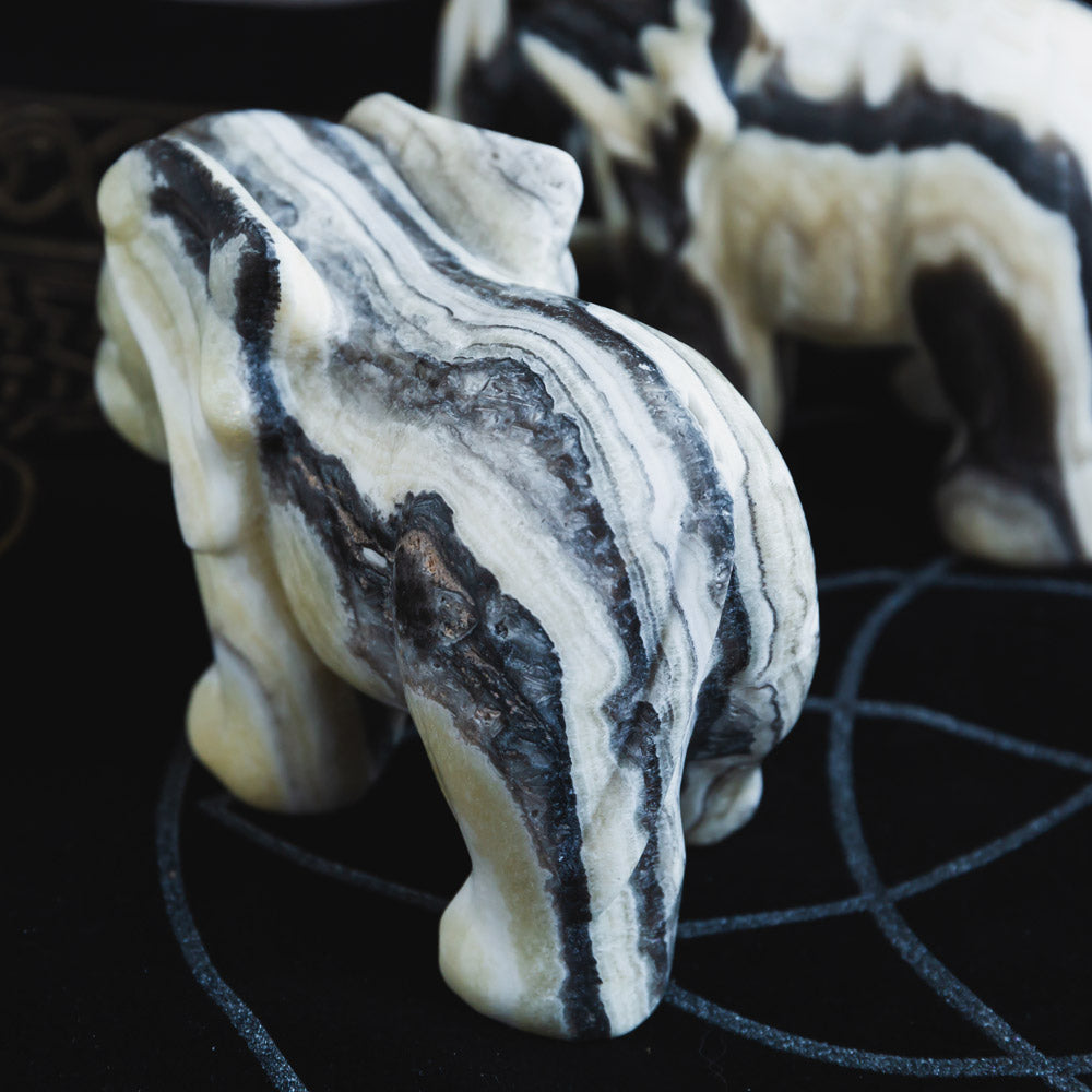 Reikistal Zebra Calcite Elephant