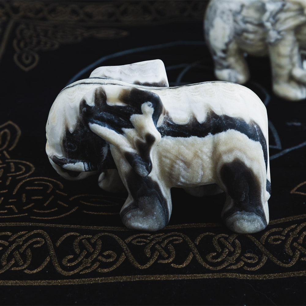 Reikistal Zebra Calcite Elephant