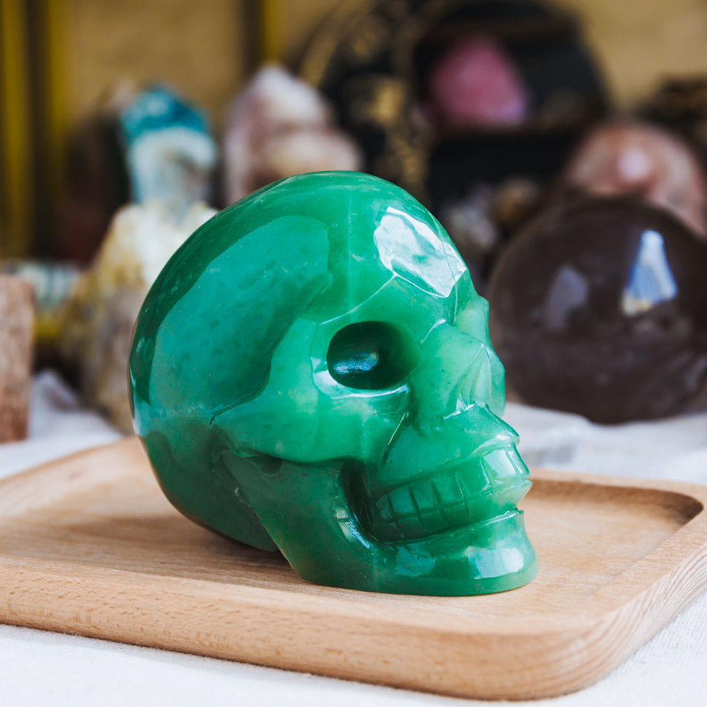 Reikistal Green Aventurine Skull