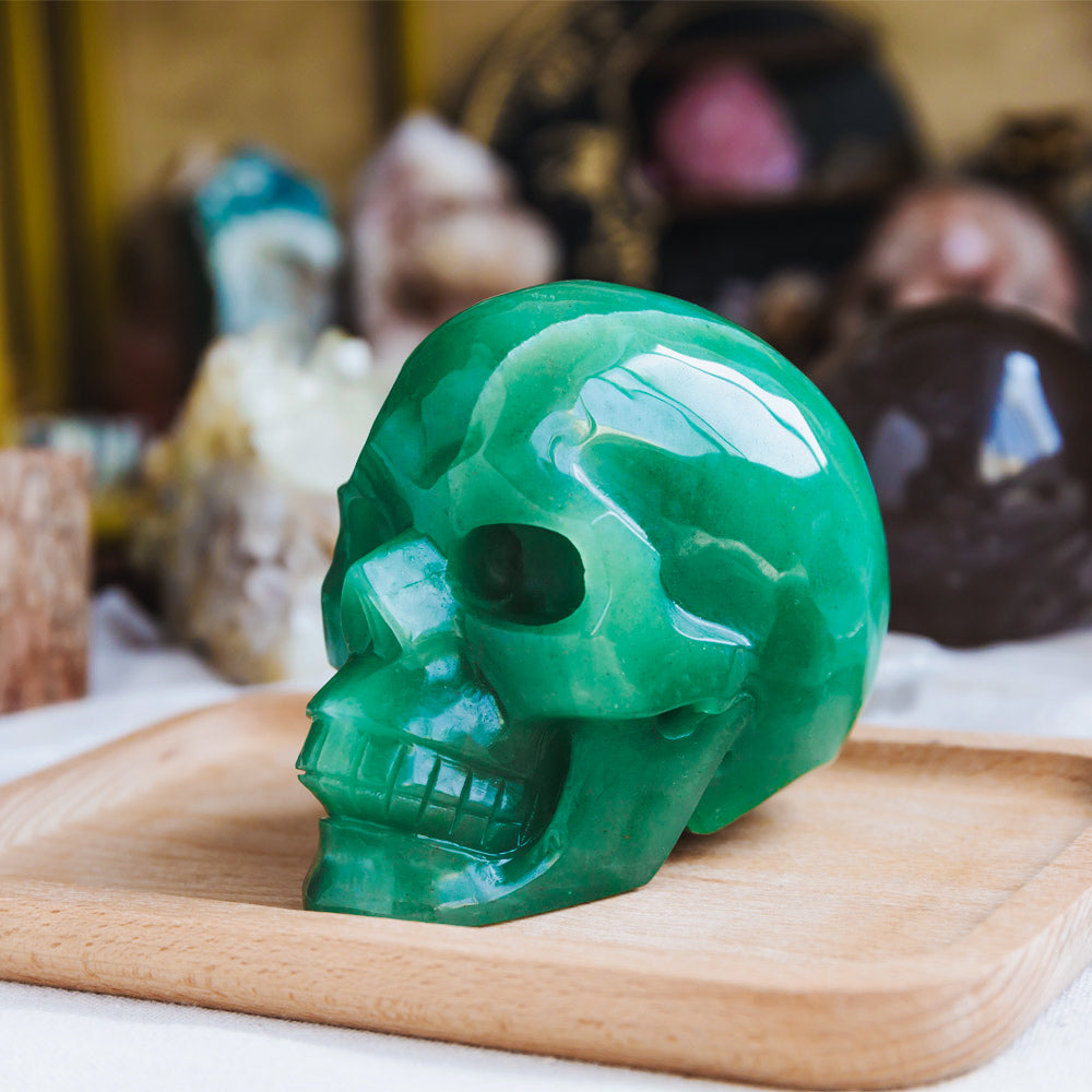 Reikistal Green Aventurine Skull