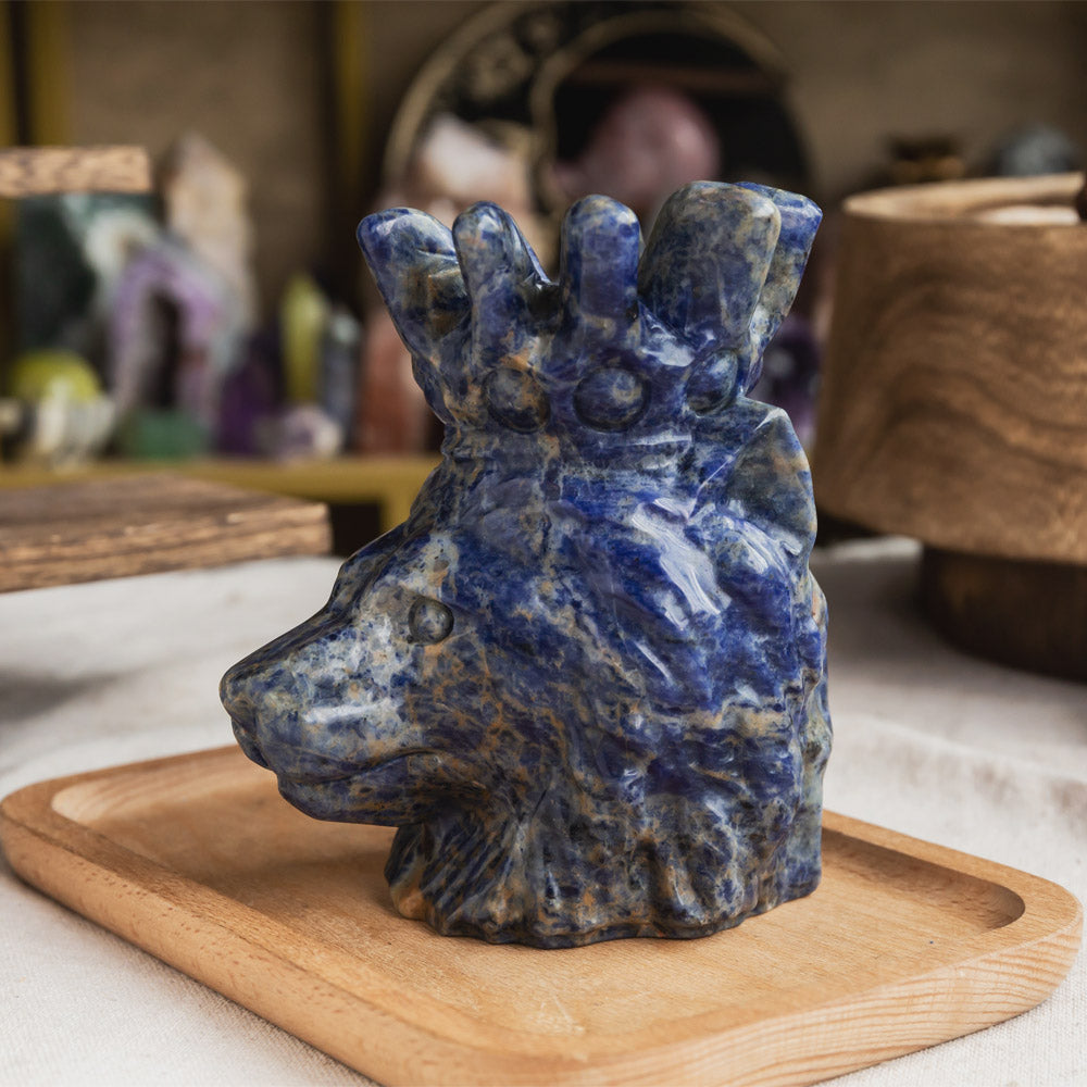 Reikistal Sodalite Lion Head