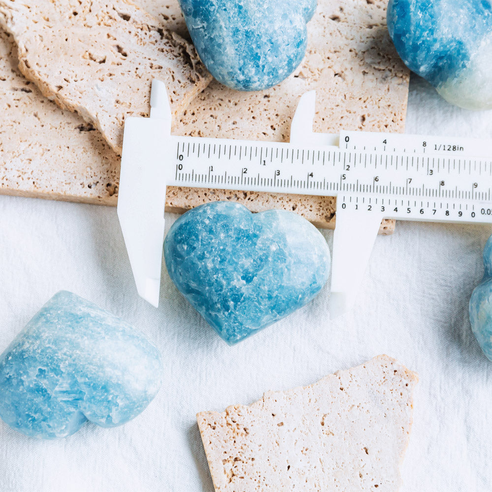 Reikistal Blue Calcite Heart