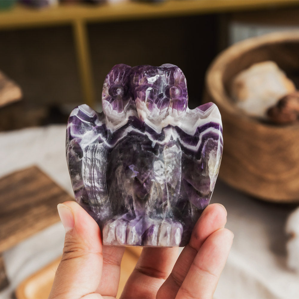 Reikistal Dream Amethyst Owl