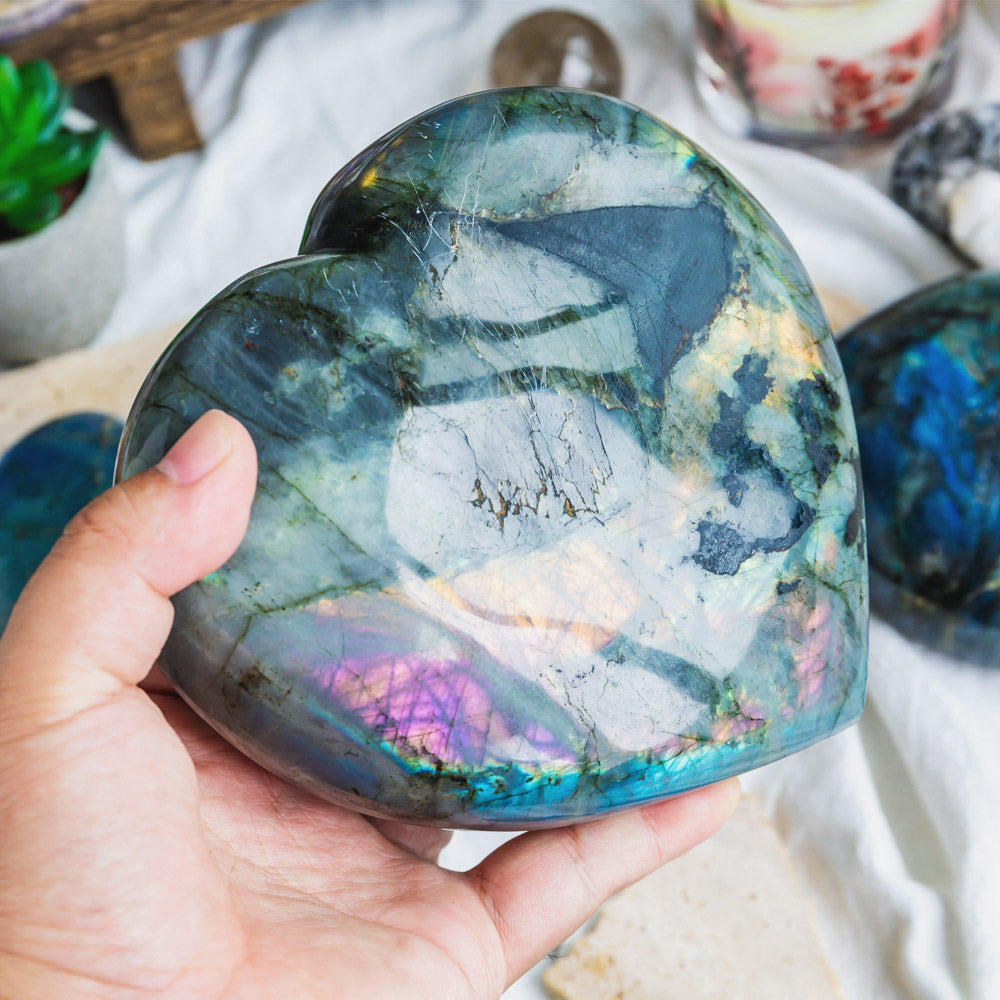Reikistal Labradorite Heart