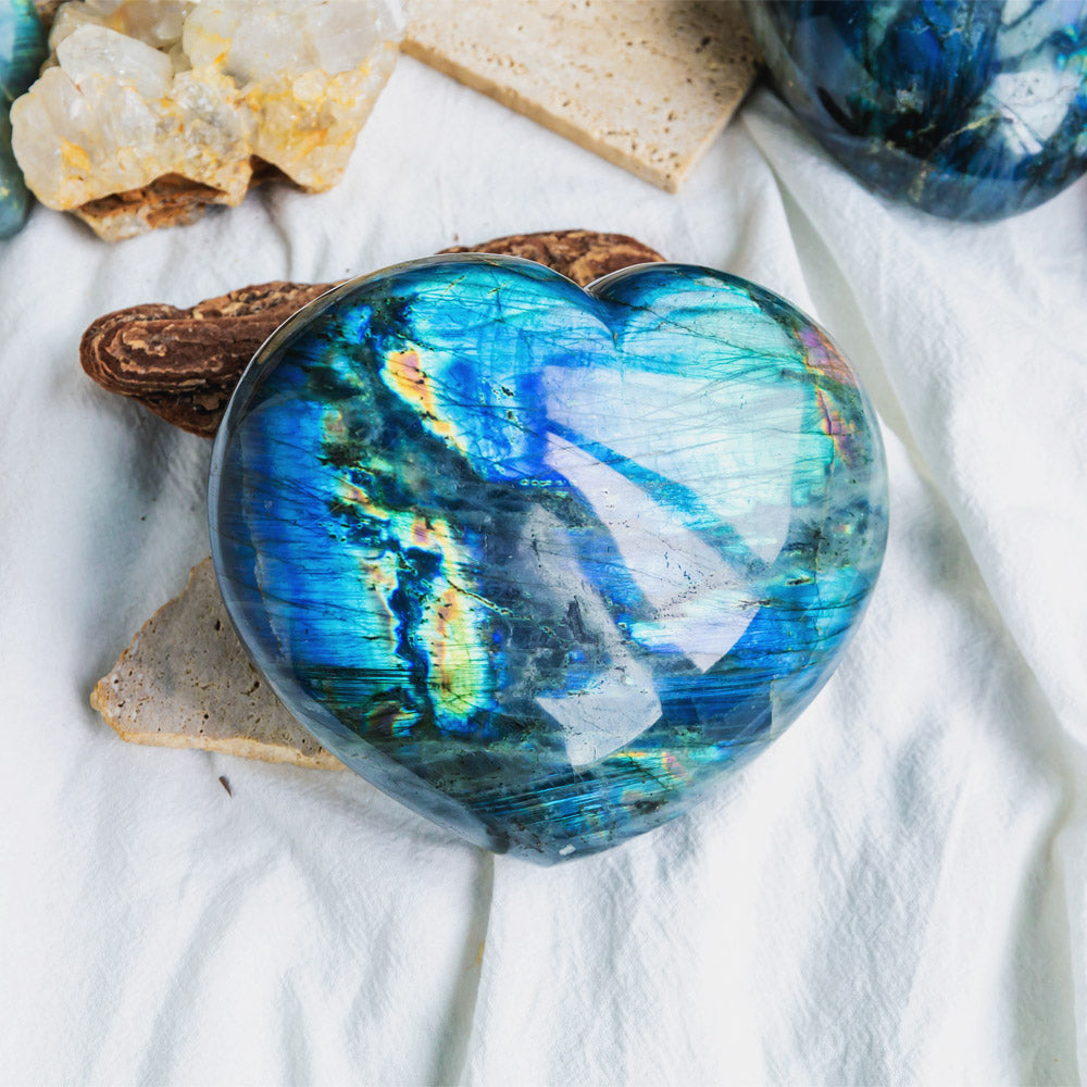 Reikistal Labradorite Heart
