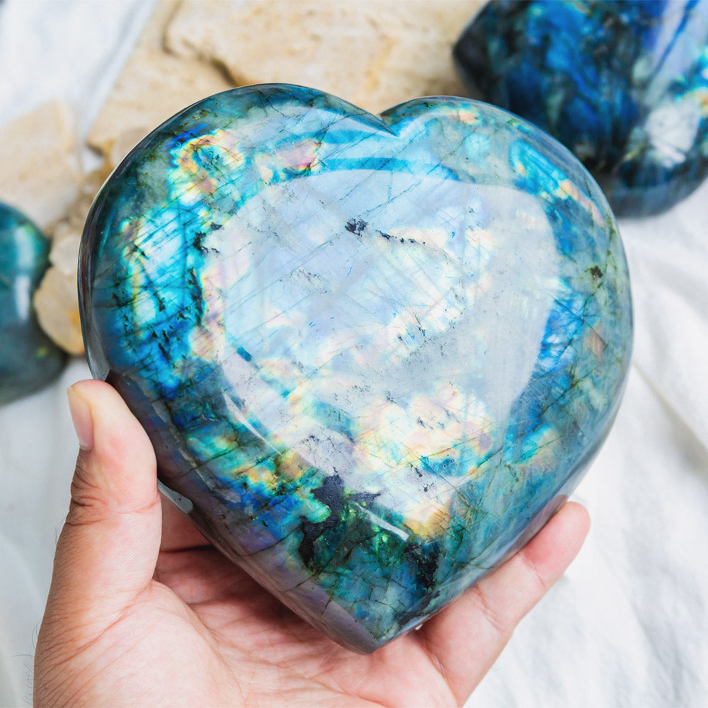Reikistal Labradorite Heart