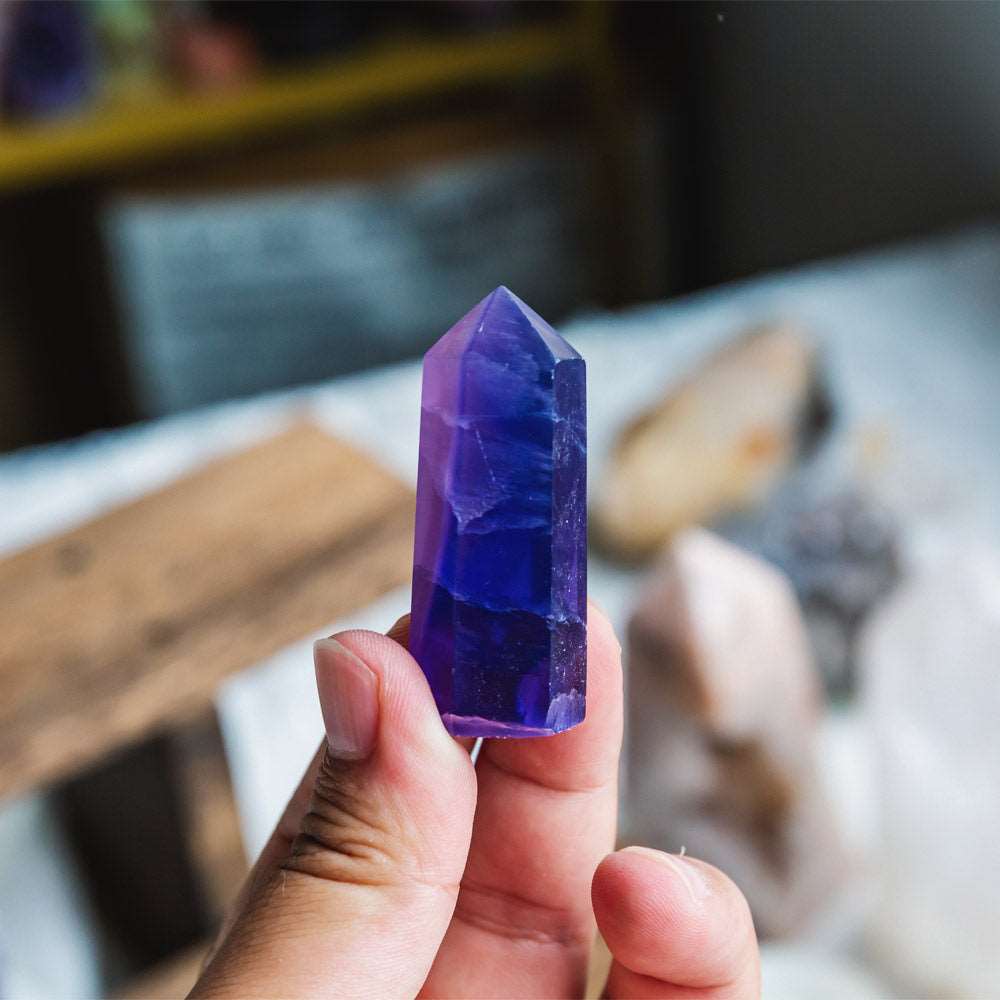 Reikistal 2'' Indigo Fluorite Point