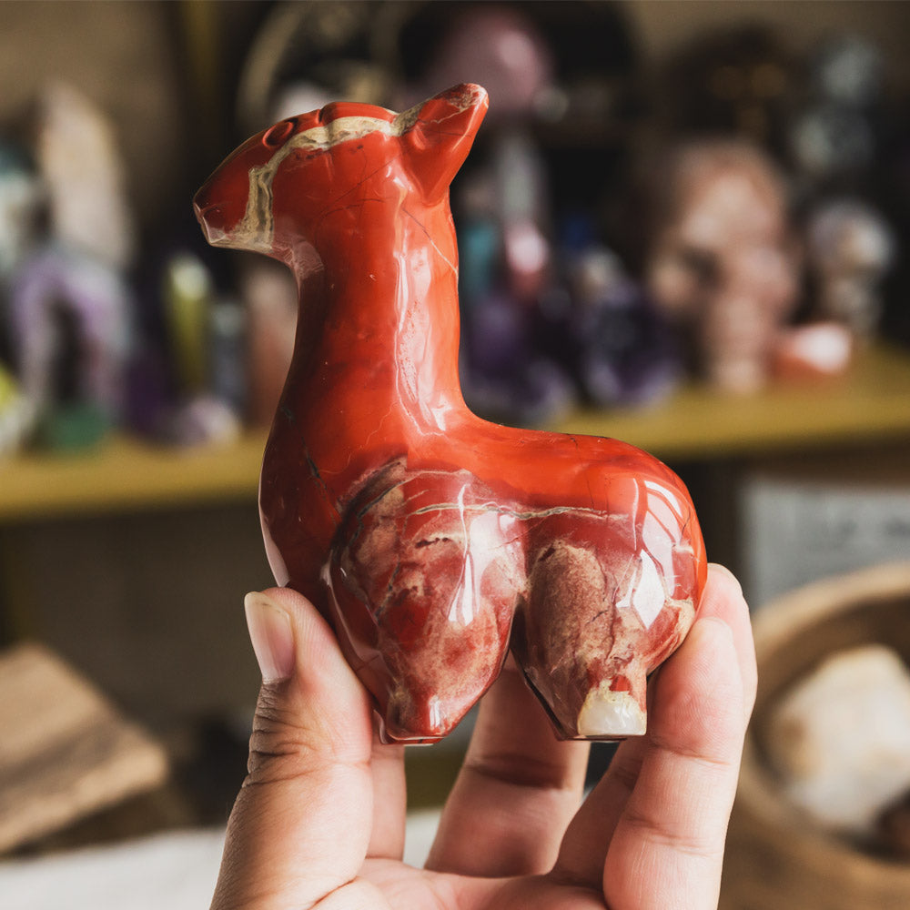 Reikistal Red Jasper Llama