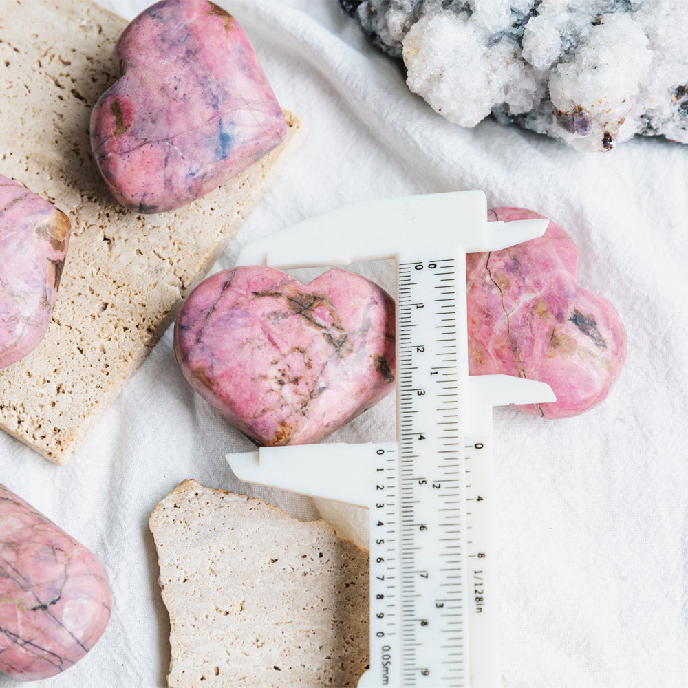 Reikistal Rhodonite Heart